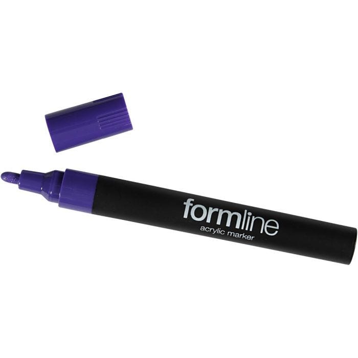 Feutre acrylique formline, trait 2.5 mm, violet, 1 pièce