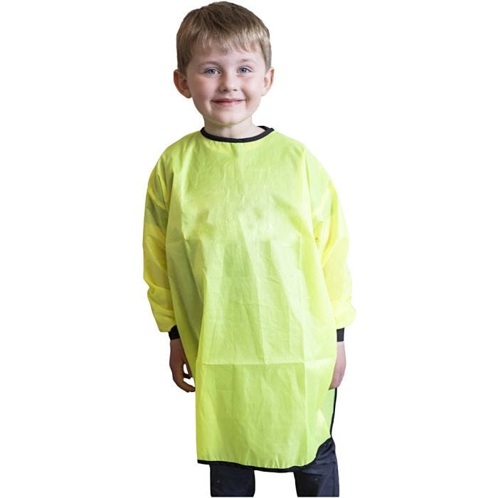 Tablier d’artiste, 65 cm, 5-8 ans, vert citron, 1 pièce