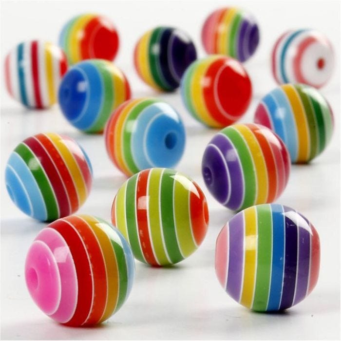 Perles Multi Mix, d 12 mm, diamètre intérieur 1,5 mm, 55 gr, 75 ml/ 1 Pq.