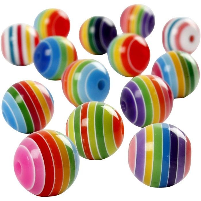 Perles Multi Mix, d 12 mm, diamètre intérieur 1,5 mm, 500 gr/ 1 sac