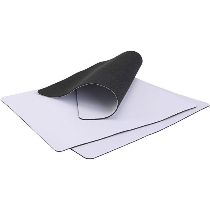 Tapis de souris, dim. 20x24 cm, blanc, 12 pièces/ 1 Pq.