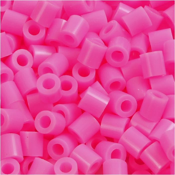 Perles à repasser, dim. 5x5 mm, diamètre intérieur 2,5 mm, medium, rose (32222), 1100 pièces/ 1 Pq.