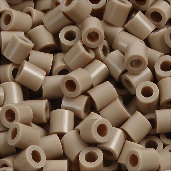 Perles à repasser, 5x5 mm, 2,5 mm, medium, beige (32248), 1100pièces/ 1 Pq.