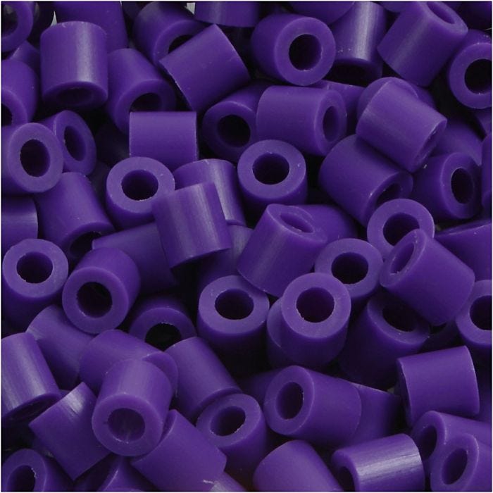 Perles à repasser, dim. 5x5 mm, diamètre intérieur 2,5 mm, medium, violet foncé (32234), 6000 pièces/ 1 Pq.