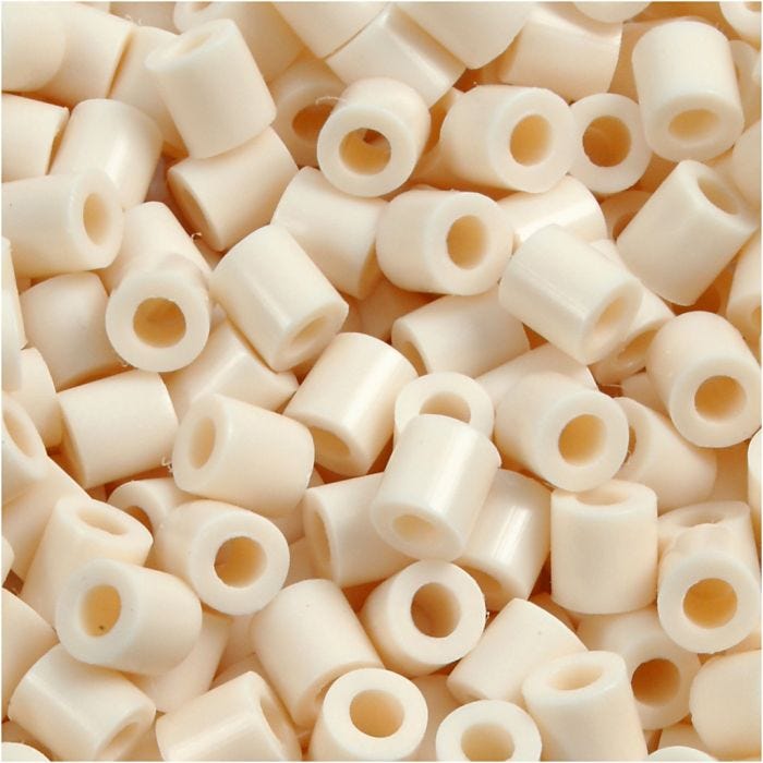 Perles à repasser, dim. 5x5 mm, diamètre intérieur 2,5 mm, medium, beige clair (32251), 1100 pièces/ 1 Pq.