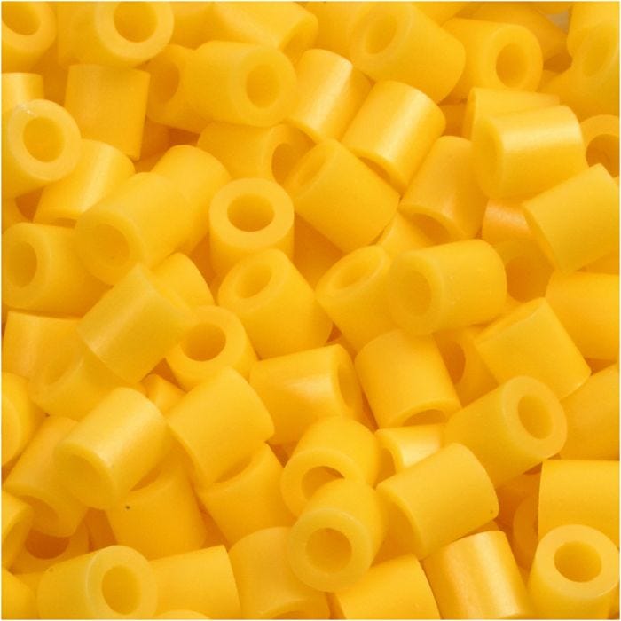 Perles à repasser, dim. 5x5 mm, diamètre intérieur 2,5 mm, medium, jaune (32227), 6000 pièces/ 1 Pq.