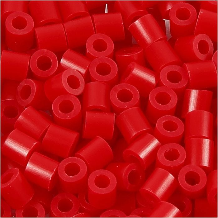 Perles à repasser, dim. 5x5 mm, diamètre intérieur 2,5 mm, medium, rouge (32231), 6000 pièces/ 1 Pq.