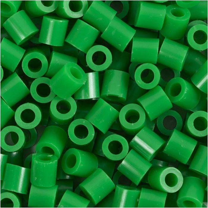 Perles à repasser, dim. 5x5 mm, diamètre intérieur 2,5 mm, medium, vert (32230), 6000 pièces/ 1 Pq.