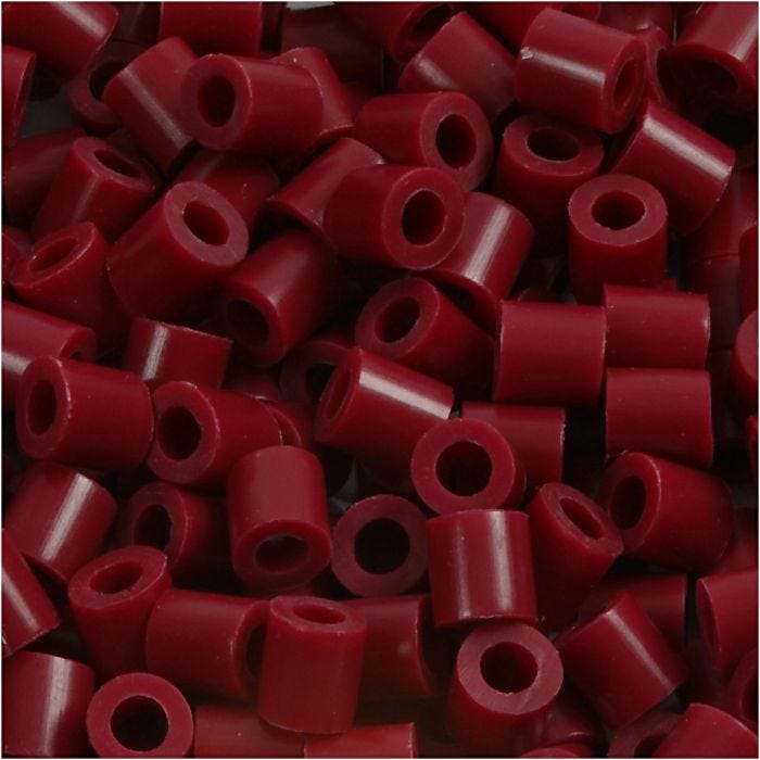 Photo Pearls, dim. 5x5 mm, diamètre intérieur 2,5 mm, medium, rouge vin (4), 1100 pièces/ 1 Pq.