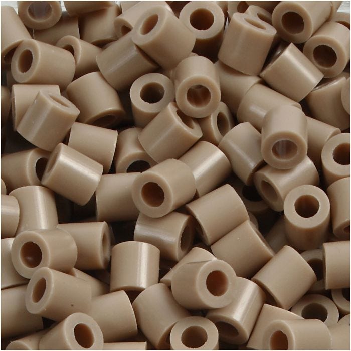 Photo Pearls, dim. 5x5 mm, diamètre intérieur 2,5 mm, medium, beige (6), 6000 pièces/ 1 Pq.