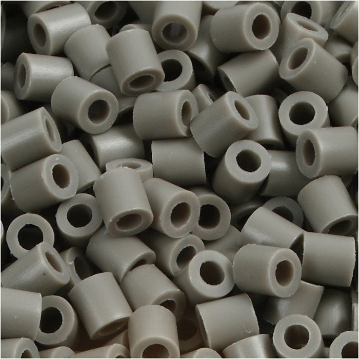 Photo Pearls, dim. 5x5 mm, diamètre intérieur 2,5 mm, medium, cendré (8), 6000 pièces/ 1 Pq.