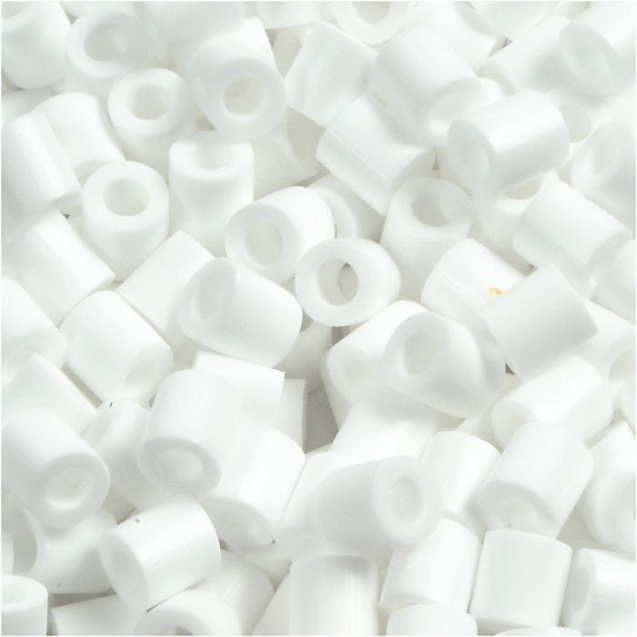 Photo Pearls, dim. 5x5 mm, diamètre intérieur 2,5 mm, medium, blanc (15), 1100 pièces/ 1 Pq.