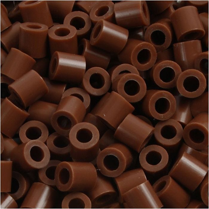 Photo Pearls, dim. 5x5 mm, diamètre intérieur 2,5 mm, medium, chocolat (27), 6000 pièces/ 1 Pq.