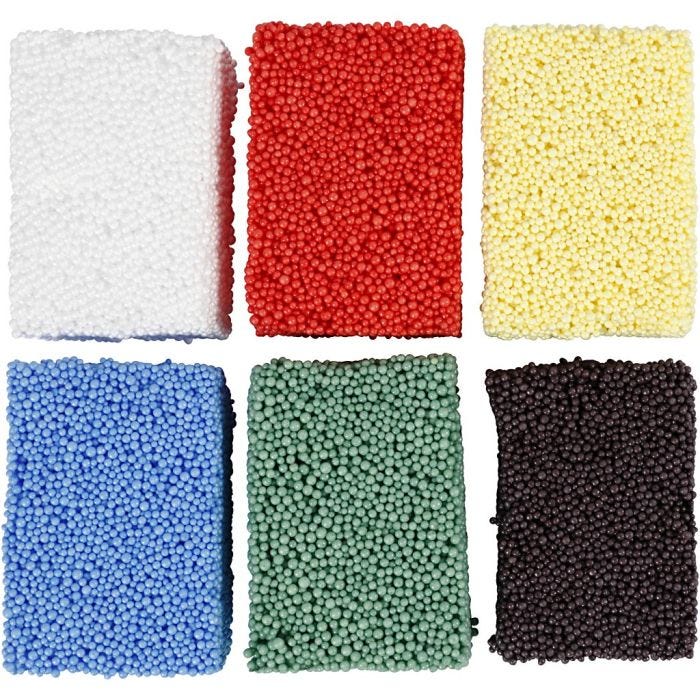 Soft Foam, couleurs classiques, 6x10 gr/ 1 Pq.