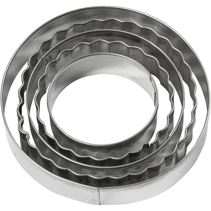 Emporte-pièces, cercle, dim. 8 cm, 5 pièces/ 1 Pq.