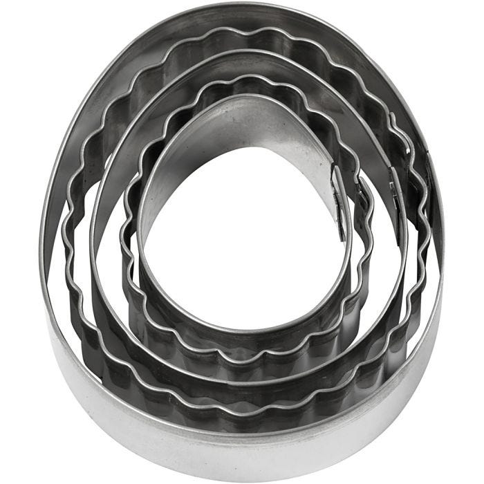 Emporte-pièces, oeuf, dim. 8 cm, 5 pièces/ 1 Pq.