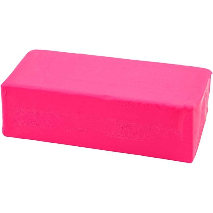 Pâte à Modeler , dim. 13x6x4 cm, rose néon, 500 gr/ 1 Pq.