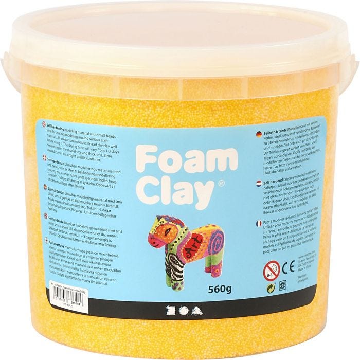 Foam Clay®, jaune, 560gr/ 1 seau