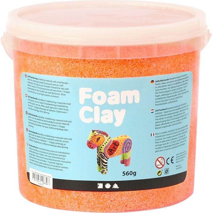 Foam Clay®, orange néon, 560gr/ 1 seau