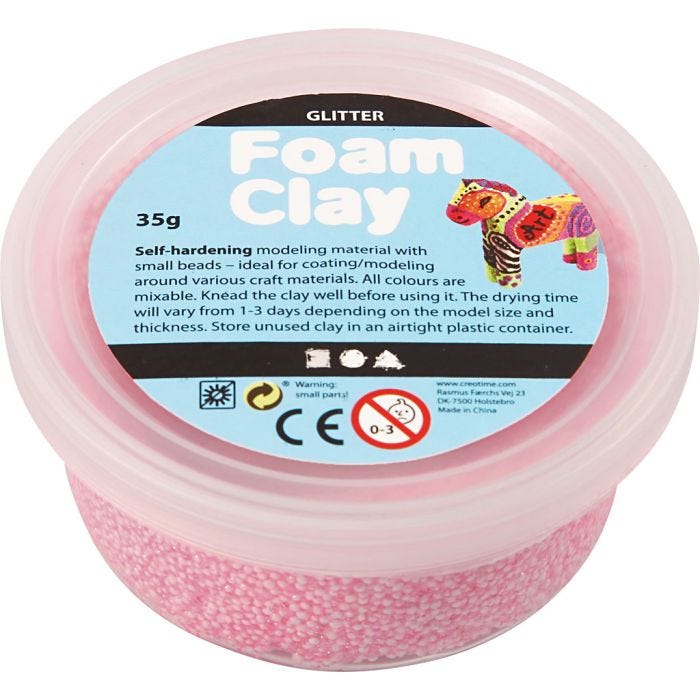 Foam Clay®, paillettes, rouge clair, 35 gr/ 1 boîte