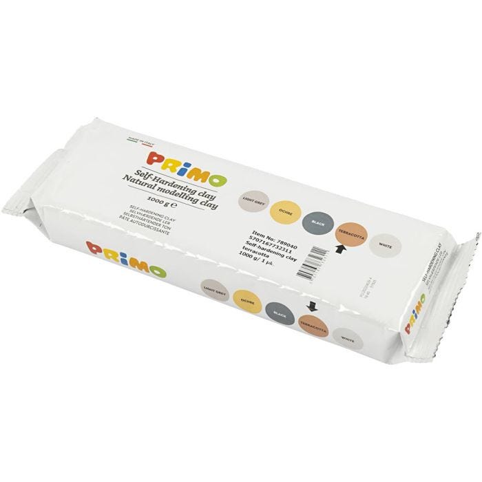 Argile Autodurcissante, terre brulée, 1000gr/ 1 Pq.