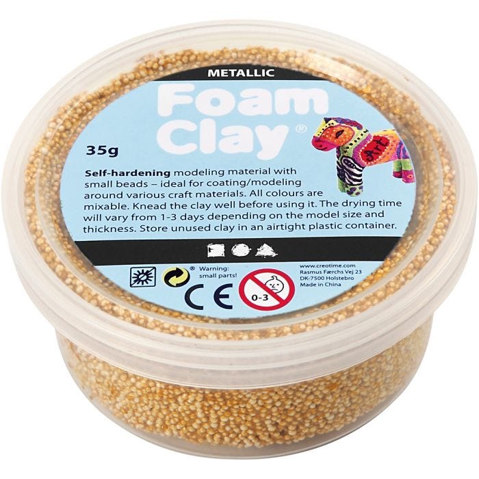 Foam Clay®, Métallisé, or, 35gr/ 1 boîte