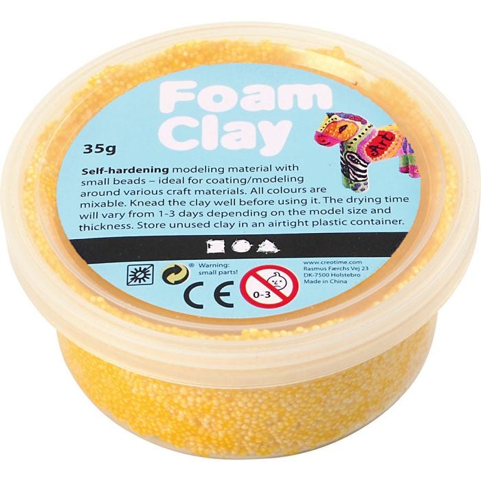 Foam Clay®, jaune, 35gr/ 1 boîte