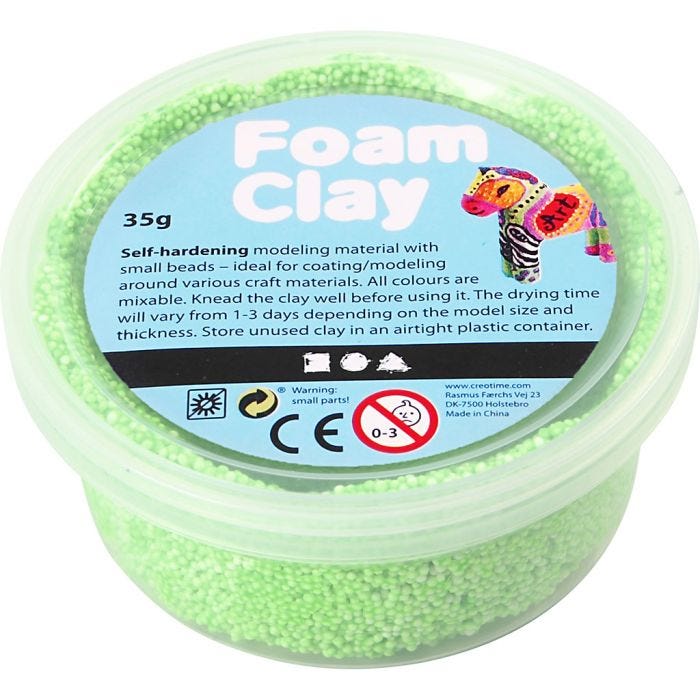 Foam Clay®, vert néon, 35 gr/ 1 boîte