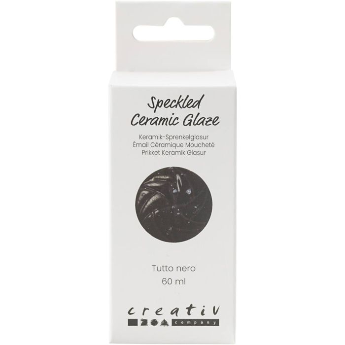 Glaçure Céramique à Taches, 999-1060 °C, opaque, Tutto Nero, 60 ml/ 1 boîte