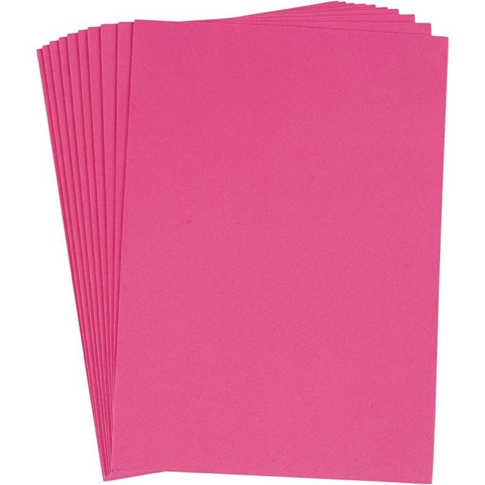 Feuille De Mousse EVA, A4, feuille 210x297 mm, ép. 2 mm, rose, 10 flles/ 1 Pq.