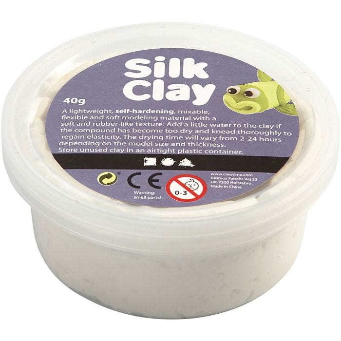 Silk Clay®, blanc, 40gr/ 1 boîte