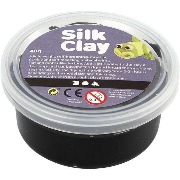 Silk Clay®, noir, 40gr/ 1 boîte