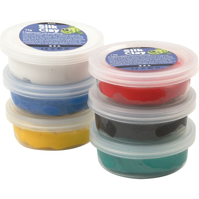 Silk Clay®, couleurs classiques, 6x14gr/ 1 Pq.