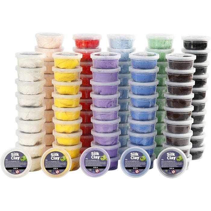 Silk Clay®, ass. de couleurs, 10boîte/ 1 Pq.