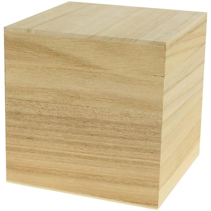 Boîte cube à décorer, dim. 12 cm, 1 pièce