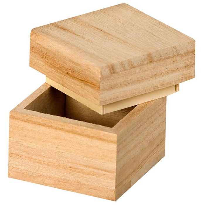 Boite en bois Carré, dim. 5 cm, 1 pièce