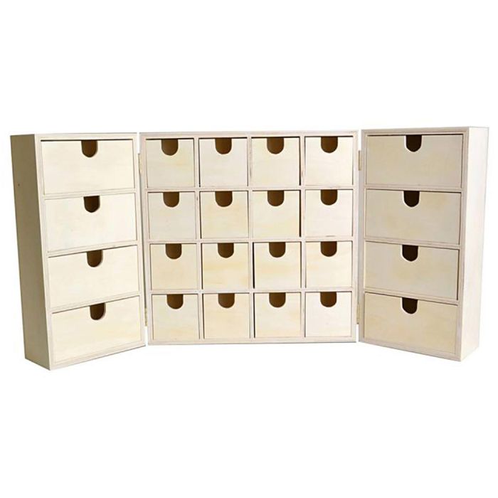 Calendrier de l'avent en bois à décorer, dim. 55,5x27,5 cm, 1 pièce