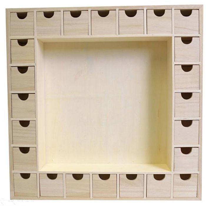 Calendrier de l'avent en bois à décorer, dim. 39.5 cm, 1 pièce