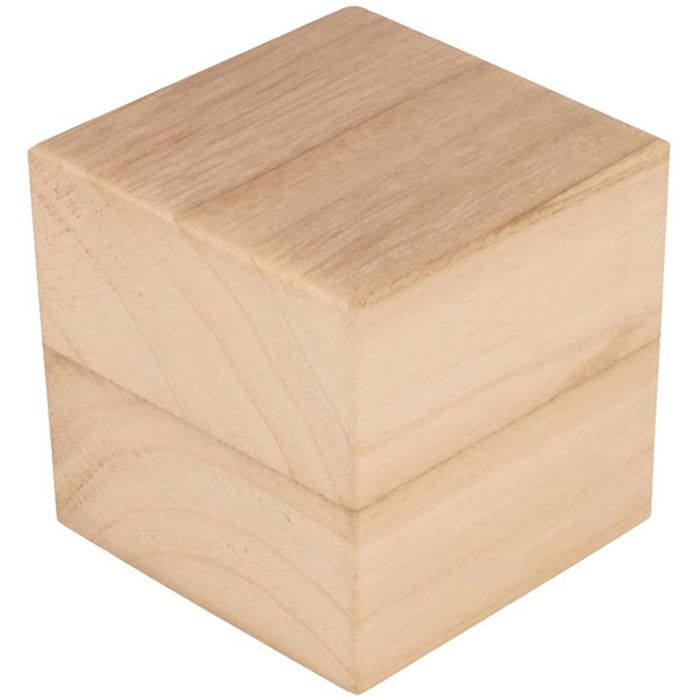 Cubes en bois, dim. 8 cm, 3 pièces/ 1 Pq.