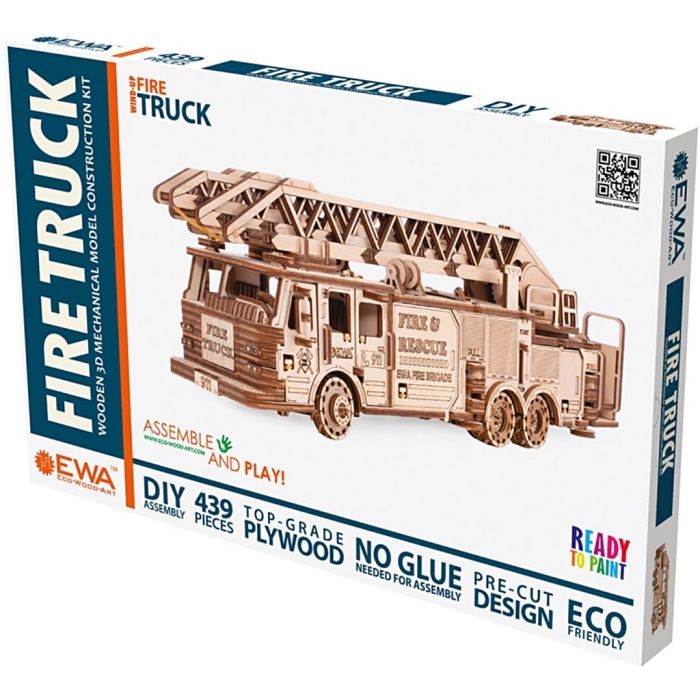 Puzzle 3D Pompier en Bois, dim. 37,8x9,8 cm, 439 pièces/ 1 Pq.