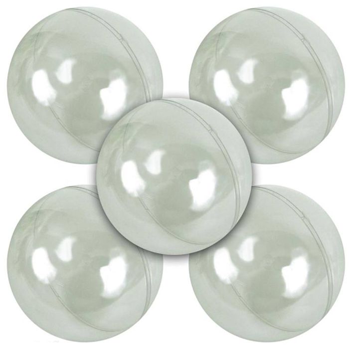 Boule plastique Transparente pour contact alimentaire, dim. 10 cm, 5 pièces/ 1 Pq.