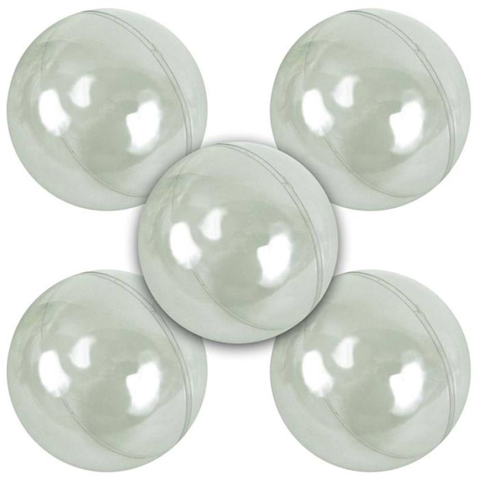 Boule plastique Transparente pour contact alimentaire, dim. 8 cm, 5 pièces/ 1 Pq.