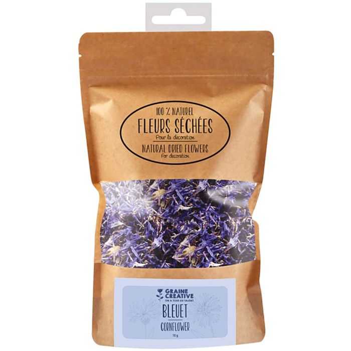 Fleurs Séchées en sachet, bleuet, bleu, 10 gr/ 1 Pq.