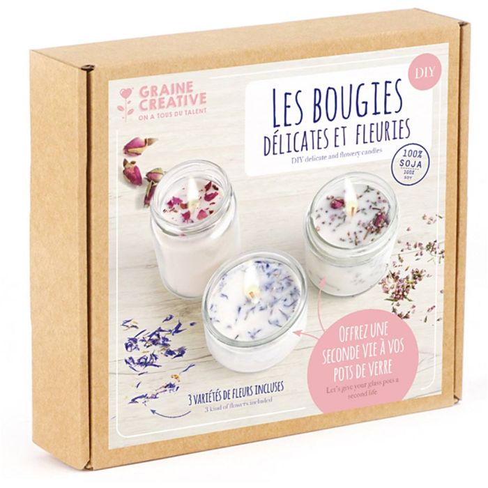 Kit Bougies - Fleurs séchées, 1 Pq.