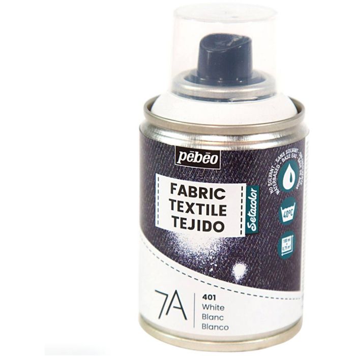Peinture textile en bombe, blanc, 100 ml/ 1 flacon