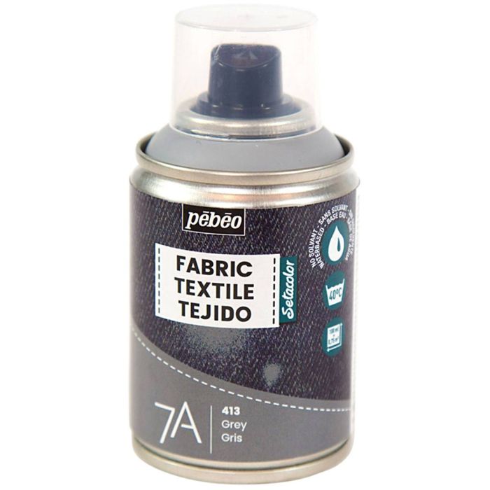 Peinture textile en bombe, gris, 100 ml/ 1 flacon