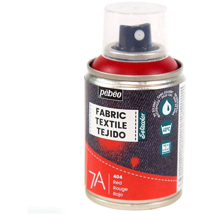 Peinture textile en bombe, rouge, 100 ml/ 1 flacon
