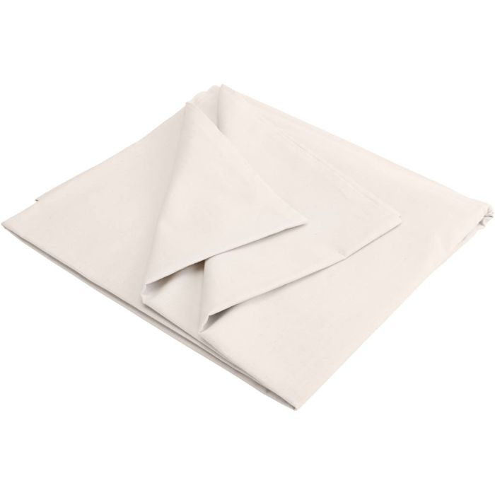 Toile de coton délavée, L : 150 cm, naturel, 5 m/ 1 Pq.