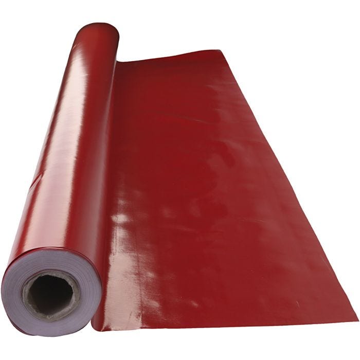 Toile cirée, L : 140 cm, rouge, 20 m/ 1 rouleau