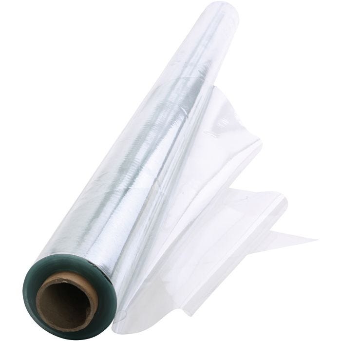 Toile cirée, L : 140 cm, transparent, 20 m/ 1 rouleau